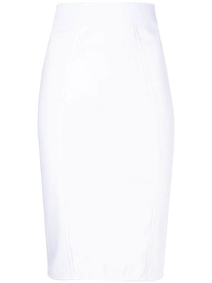 Dolce & Gabbana jupe crayon en satiné - Blanc