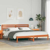 Bedframe Wasbruin 200 x 200 cm Massief grenenhout