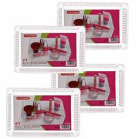 Plasticforte Opbergbakje - 24x - mandje - organizer - 23,5x15,5 cm - transparant