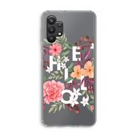 Hello in flowers: Samsung Galaxy A32 5G Transparant Hoesje Hello in flowers: Samsung Galaxy A32 5G Transparant Hoesje