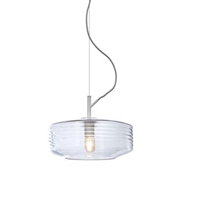 Hanglamp glas Verona geribbeld - helder