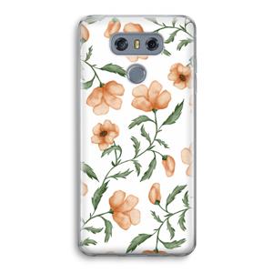 Peachy flowers: LG G6 Transparant Hoesje