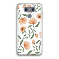 Peachy flowers: LG G6 Transparant Hoesje - thumbnail