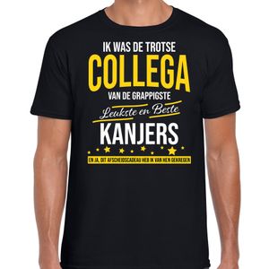 Ik was de trotse collega van de leukste en beste kanjers afscheids cadeau t-shirt zwart voor heren 2XL  -