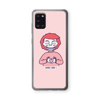 Hartje: Samsung Galaxy A31 Transparant Hoesje