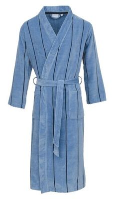 Carl Ross Carl Ross heren badjas 530300 sky blue/night blue 52/54