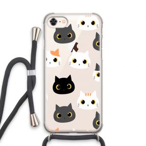 Katten: iPhone 7 Transparant Hoesje met koord