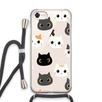 Katten: iPhone 7 Transparant Hoesje met koord Katten: iPhone 7 Transparant Hoesje met koord