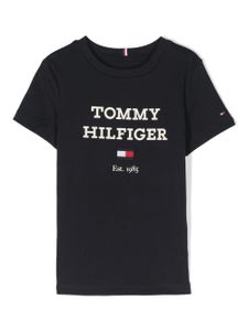 Tommy Hilfiger Junior t-shirt en coton à logo imprimé - Bleu