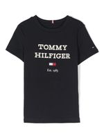 Tommy Hilfiger Junior t-shirt en coton à logo imprimé - Bleu - thumbnail