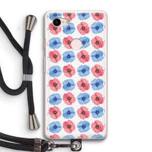 Klaproosjes: Pixel 3 Transparant Hoesje met koord