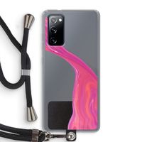 Paarse stroom: Samsung Galaxy S20 FE / S20 FE 5G Transparant Hoesje met koord