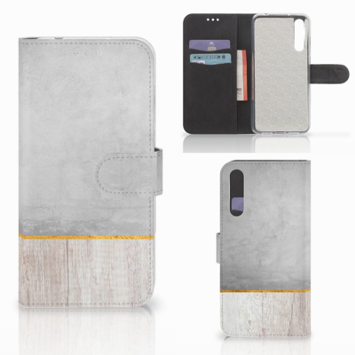 Huawei P20 Pro | Book Style Case | Wood Concrete