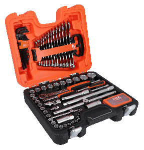 Bahco Doppenset 1/4" en 1/2" | omkeerbare ratels | zeskant | metrisch | inclusief ringsteeksleutels | inbussleutels en bits - 96-delig - koffer - S95