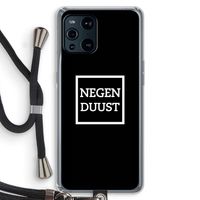Negenduust black: Oppo Find X3 Pro Transparant Hoesje met koord