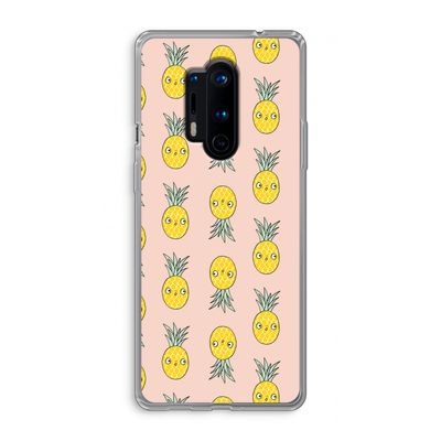 Ananas: OnePlus 8 Pro Transparant Hoesje
