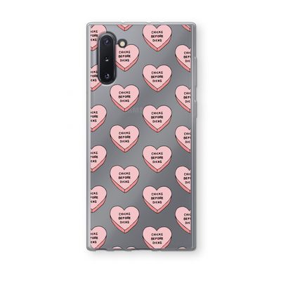 Chicks before dicks: Samsung Galaxy Note 10 Transparant Hoesje