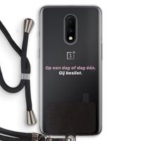 gij beslist: OnePlus 7 Transparant Hoesje met koord