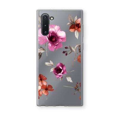 Geschilderde bloemen: Samsung Galaxy Note 10 Transparant Hoesje