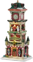 Lemax the village square clock tower verlicht kersthuisje Santa&apos;s Wonderland 2025