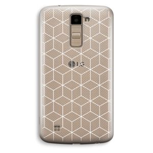 Zwart-witte kubussen: LG K10 (2016) Transparant Hoesje