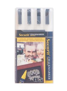 Krijtstift Securit SMA-510 schuin wit 2-6mm blister Ãƒ 4st