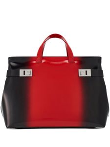 Ferragamo sac à main en cuir à effet dégradé - Rouge