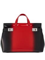 Ferragamo sac à main en cuir à effet dégradé - Rouge - thumbnail