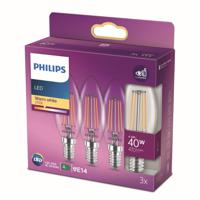 Philips 4,3W - E14 - 2700K - 470 lumen set van 3 929001889759