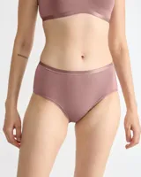 3-pack dames Go midi slip - Daily biologisch katoen heup slips - XXL - Roze | Dames slip - Onderbroek - Ondergoed - XXL - Onderbroek - Ondergoed -