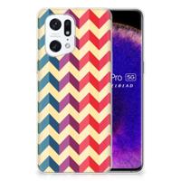 OPPO Find X5 Pro | TPU bumper | Zigzag Multi Color