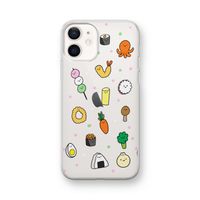 Happy bento friends: iPhone 12 mini Transparant Hoesje