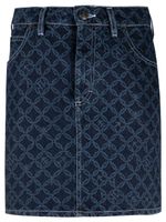 Charles Jeffrey Loverboy jupe en jean à motif en jacquard - Bleu