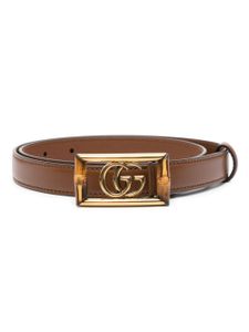 Gucci ceinture à boucle logo GG - Marron