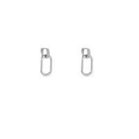 Day&Eve Oorringen Stone Hoop Dangle | Zilver