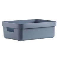 Leen Bakker - Sigma Home Box 9 Liter - Donker - 35,2x25,3x12,2 Cm - Kunststof/Polypropyleen - Blauw - 25.3x35.2x12.2 Cm
