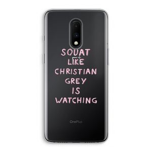 Christian Grey: OnePlus 7 Transparant Hoesje