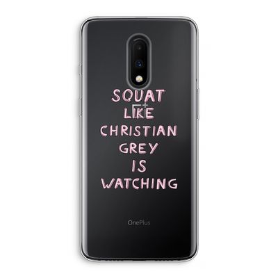 Christian Grey: OnePlus 7 Transparant Hoesje