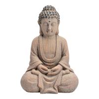 Buddha in antiek bruin magnesia (B/H/D) 32x24x47cm