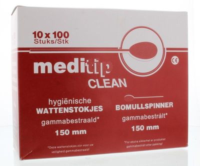 Mediclean Wattendrager hout 10 x 100 st (1000 st)