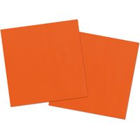 20x stuks servetten van papier oranje 33 x 33 cm