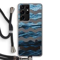 Oceaan: Samsung Galaxy S21 Ultra Transparant Hoesje met koord