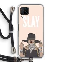 Slay All Day: Huawei P40 Lite Transparant Hoesje met koord