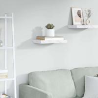Wandplank met opslag Wit Marmer 40 x 23,5 x 4 cm Bewerkt hout
