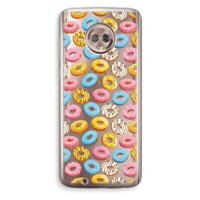 Pink donuts: Motorola Moto G6 Transparant Hoesje - thumbnail