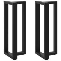 Bartafelpoten 2 st T-vormig 50x35x(100-101) cm staal zwart