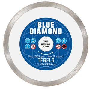 Carat CSMS1253BD Blue Diamond Diamantzaagblad voor droogzagen - 125x22,23mm - Tegels/Natuursteen - CSMS1253BD