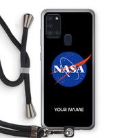 NASA: Samsung Galaxy A21s Transparant Hoesje met koord