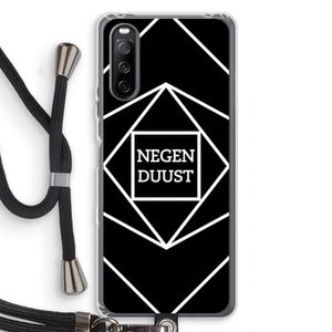 Negenduust geometrisch: Sony Sony Xperia 10 III Transparant Hoesje met koord