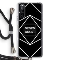 Negenduust geometrisch: Sony Sony Xperia 10 III Transparant Hoesje met koord